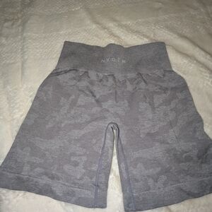 NVGTN Light Gray Camouflage Workout Shorts